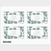 ユーカリモダンー2 長方形シール (シート)