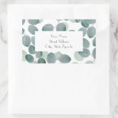 ユーカリモダンー2 長方形シール (バッグ)