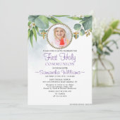 ユーカリモダン写真第1聖餐式 招待状 (スタンド正面)