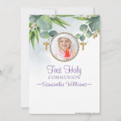 ユーカリモダン写真第1聖餐式 招待状 (裏面)