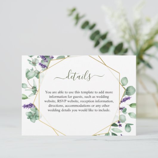 ユーカリモダン属幾何学模様の葉 エンクロージャーカード (スタンド正面)