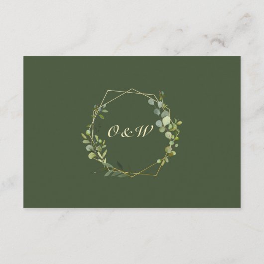 ユーカリモダン属幾何学模様の葉 エンクロージャーカード (裏面)