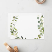 ユーカリモダン属葉幾何学模様 ノートカード (正面/裏面インサイチュ)