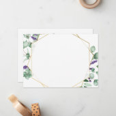 ユーカリモダン属葉幾何学模様 ノートカード (正面/裏面インサイチュ)