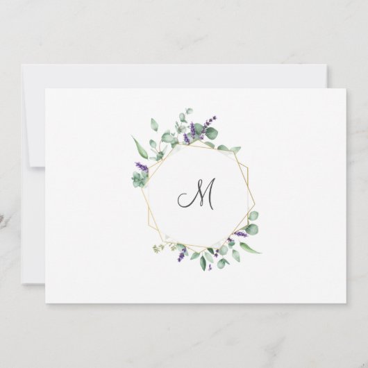 ユーカリモダン属葉幾何学模様 ノートカード (裏面)