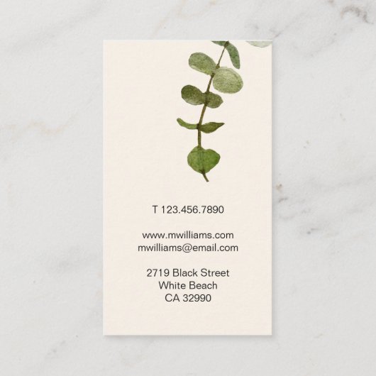 ユーカリモダン葉 名刺 (裏面)