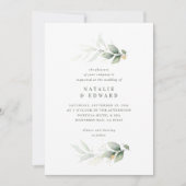 ユーカリモダン金ゴールドミニマル優雅な結婚式 (正面)