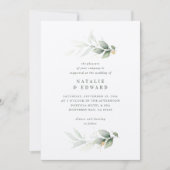 ユーカリモダン金ゴールドミニマル優雅な結婚式 (正面)