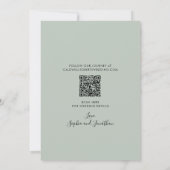 ユーカリモダン金ゴールド結婚書道 セーブザデート (裏面)