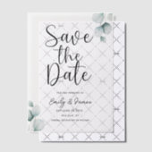 ユーカリユニークミニマエレガントリスト ベラム紙招待状 (オフセット (招待状))