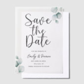 ユーカリユニークミニマエレガントリスト ベラム紙招待状 (オフセット)