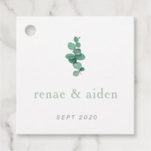 ユーカリラベルミニマル緑