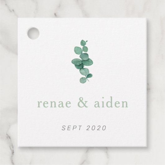 ユーカリラベルミニマル緑 フェイバータグ (正面)