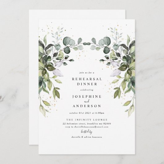 ユーカリリハーサルディナー招待状 招待状 (正面/裏面)