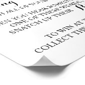 ユーカリリングや輪ゲームのサインにブライダルシャワーを入れる ポスター (角)