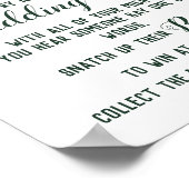 ユーカリリングや輪ゲームのサインにブライダルシャワーを入れる ポスター (角)