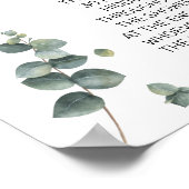 ユーカリリングや輪リングや輪ブライダルシャワーゲームサイン ポスター (角)