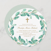 ユーカリリースとクロスバプテスマ招待状 案内状 (正面/裏面)