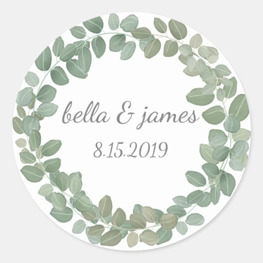 ユーカリリースクラシックラウンドステッカー ラウンドシール (正面)