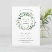 ユーカリリースセージグリーン結婚式招待状 招待状 (スタンド正面)