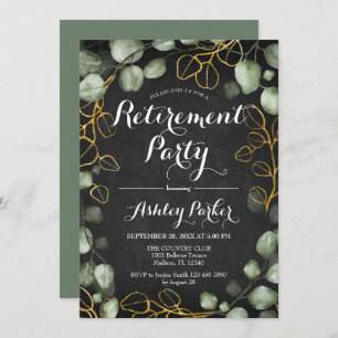 ユーカリリースチャルクボード退職パーティー 招待状