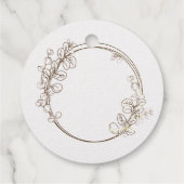 ユーカリリースパーソナライズされた文字クラシックラウンド フェイバータグ (裏面)