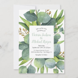 ユーカリリースフレーム結婚式招待状 招待状