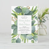 ユーカリリースフレーム結婚式招待状 招待状 (スタンド正面)