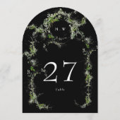 ユーカリリースブラックモノグラムアルチテーブル番号 招待状 (裏面)