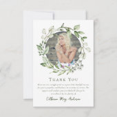 ユーカリリース写真悔やみや弔慰葬儀 サンキューカード (正面)