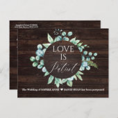 ユーカリリース愛は患者結婚の更新 ポストカード (正面/裏面)