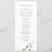 ユーカリリース結婚式プログラム プログラム (裏面)