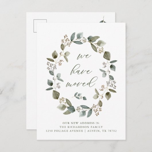 ユーカリリース |お知らせを移動しました ポストカード (正面/裏面)