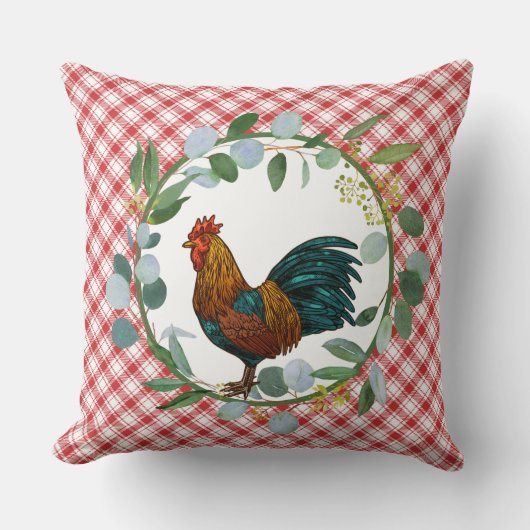 ユーカリリース&ルースターファームハウス クッション (正面)