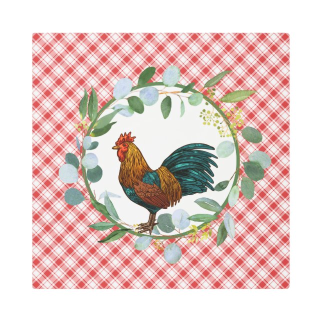 ユーカリリース&ルースターファームハウス メタルプリント (正面)