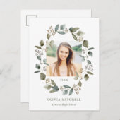 ユーカリリース | 写真卒業パーティー インビテーションポストカード (正面/裏面)