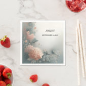 ユーカリレースチュールダスティーブルー ブライダルシャワー スタンダードカクテルナプキン (インサイチュ)