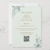 ユーカリ中国のプトゥス・ダブル・ハピネス結婚ズ 招待状 (裏面)