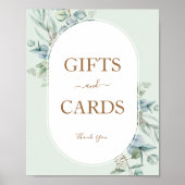 ユーカリ丸い枠ギフト&カードサイン ポスター (正面)