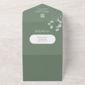 ユーカリ丸中国の枠結婚ズ オールインワン招待状 (外側)