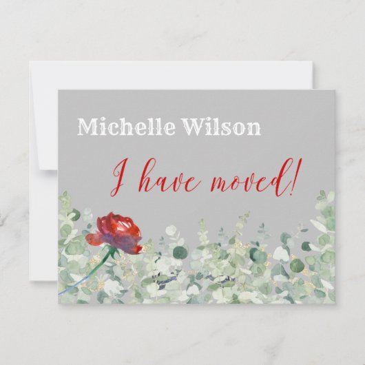 ユーカリ予算を移エレガント動した 案内状 (正面)