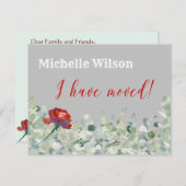 ユーカリ予算を移エレガント動した 案内状 (正面/裏面)