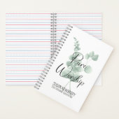 ユーカリ付きピュア礼拝コンベンションノート ノートブック (内側)