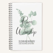 ユーカリ付きピュア礼拝コンベンションノート ノートブック (正面)