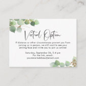 ユーカリ仮想オプションベビーシャワーパーティー エンクロージャーカード (正面)