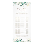 ユーカリ価格リストラックカード ラックカード (正面)