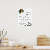 ユーカリ側のサインではなくシートを結婚選ぶ ポスター (キッチン)