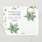 ユーカリ共有メモリ葬儀の出席カード (正面/裏面)