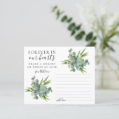 ユーカリ共有メモリ葬儀の出席カード (スタンド正面)