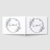 ユーカリ円リースシンプルラインアートスタイル ゲストブック (全面)